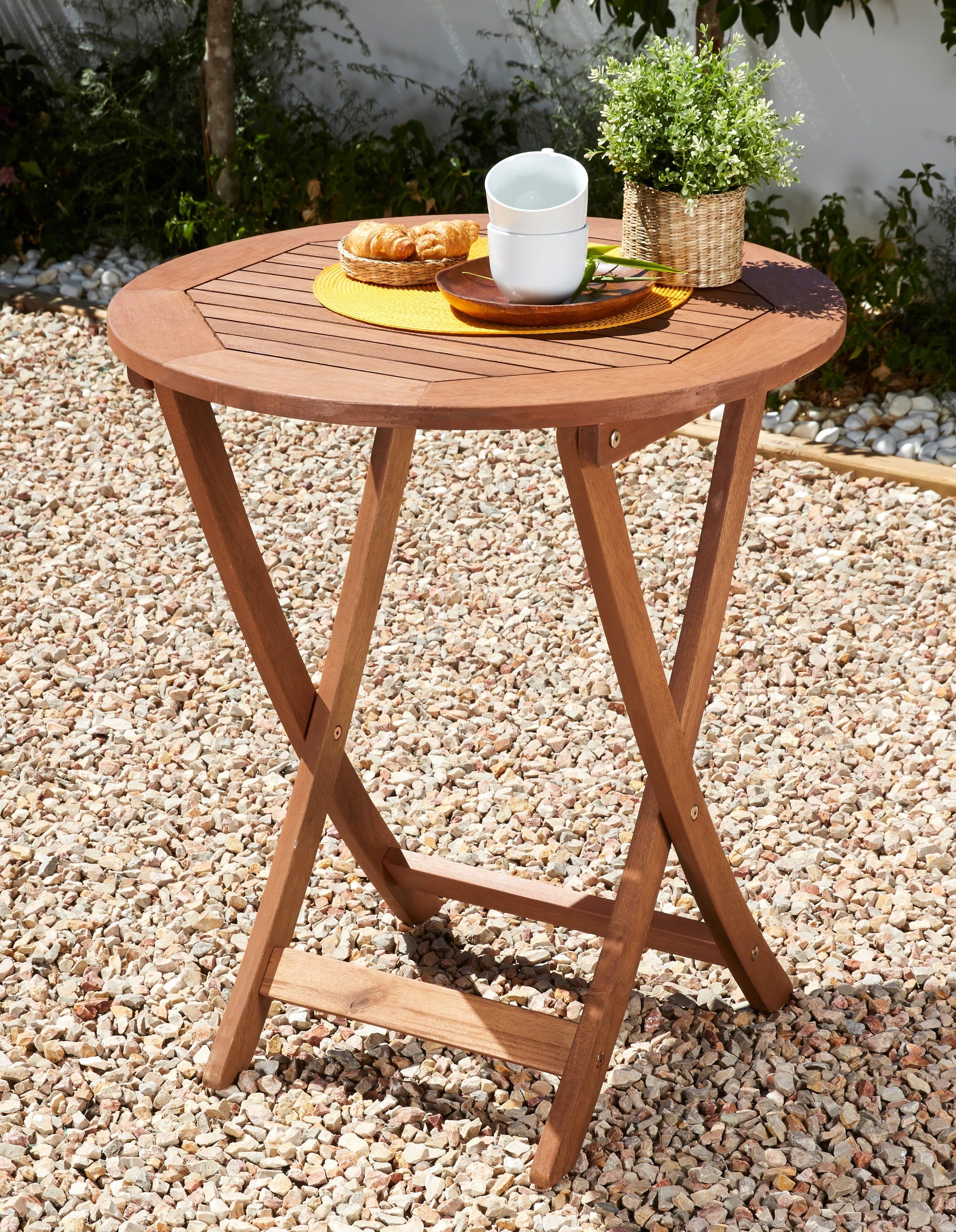 MERXX Gartentisch Borkum Klappbar Eukalyptus Rotbraun - Bild 2
