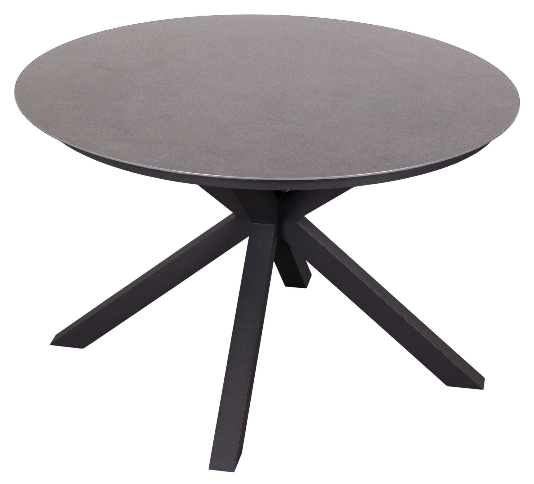 MR.DEKO Gartentisch rund Almeria 120 cm hellgrau Aluminium - Bild 2