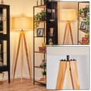 hofstein Stehlampe Boho-Design Holz Metall 50 cm 162 cm E27 Bild 2