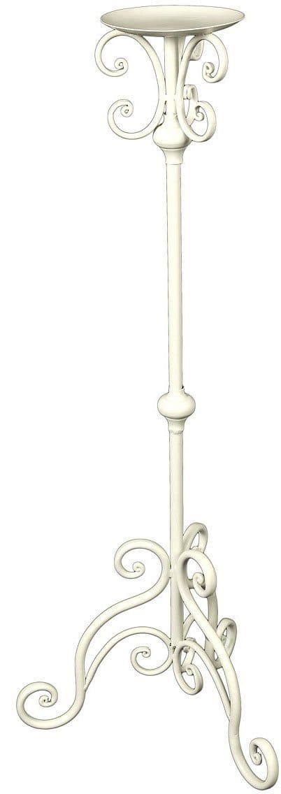 Wandkerzenhalter AMBIENTE HAUS Kerzenständer Antikweiß 80cm Eisen