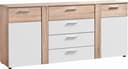 PROCONTOUR Kommode Trenti Weiß Eichefarben 4 Schubkästen Bild 2