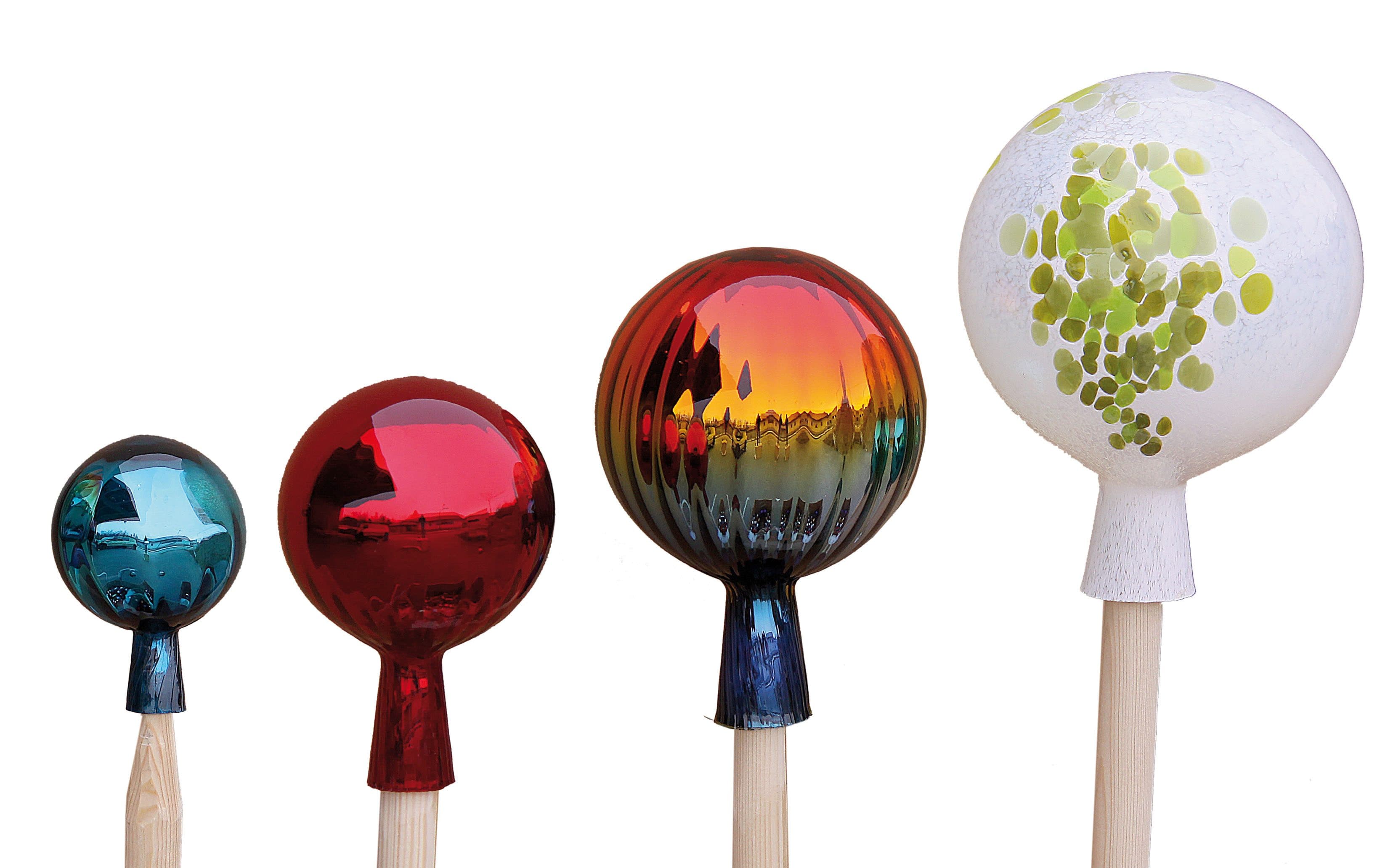 Holzwaren Wasmer Rosenkugel Premium Glas Gartenkugel Handgefertigt