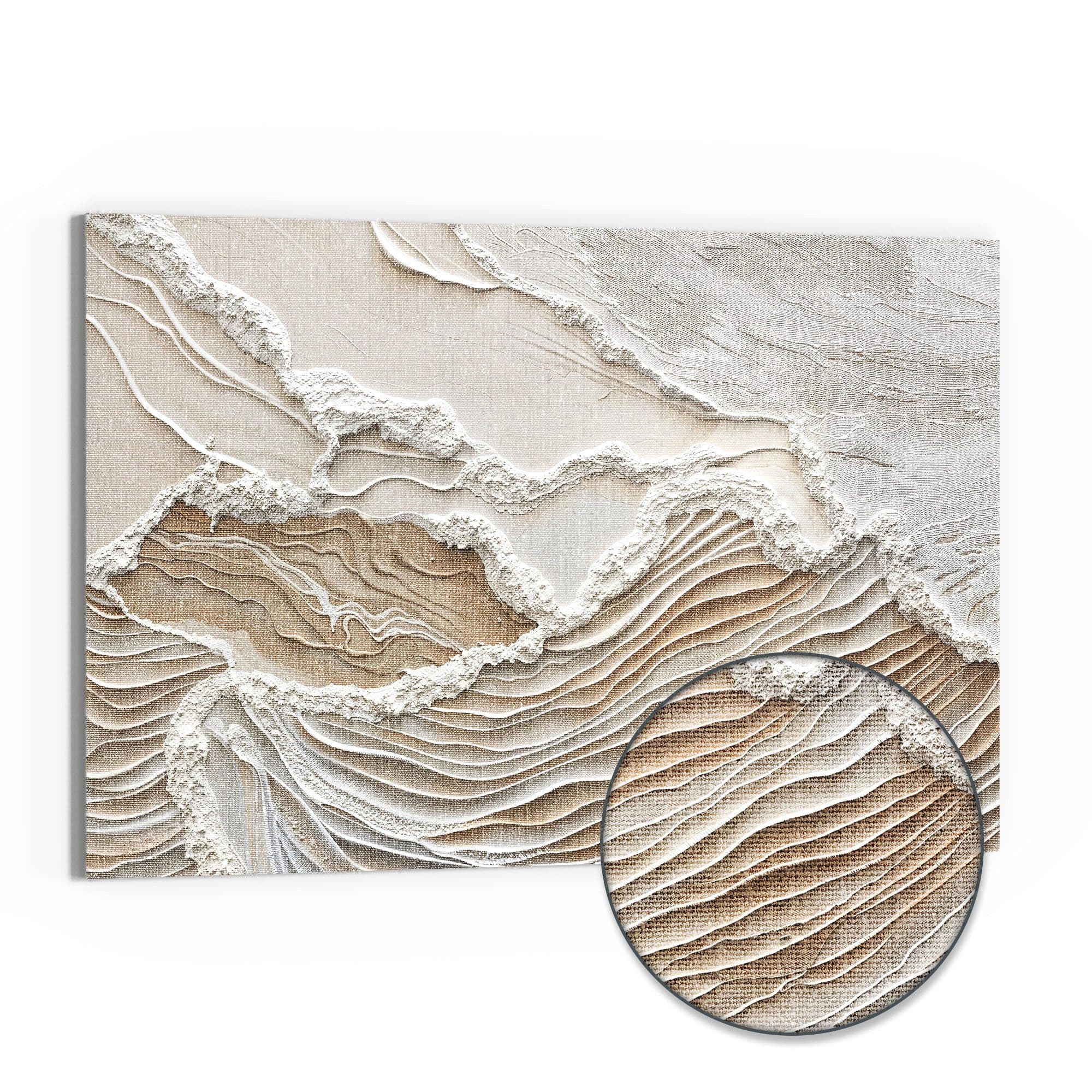 DEQORI Leinwandbild Sandwellenzauber Hybrid Beige/Weiß Modern - Bild 2