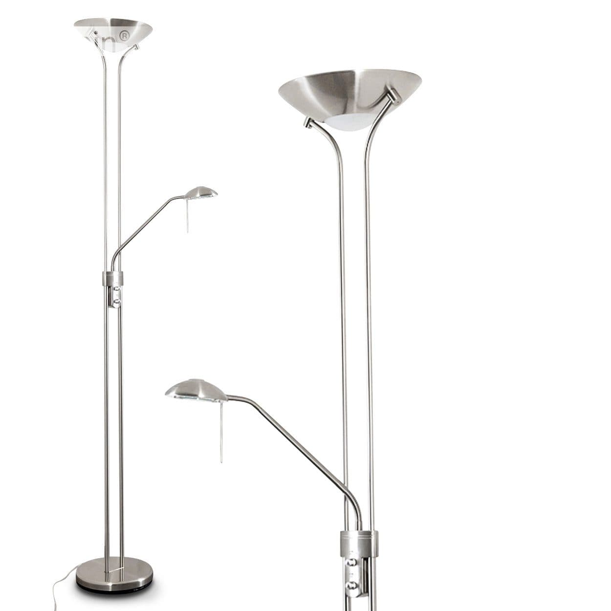 hofstein Stehleuchte Roppa dimmbar Nickel-Matt LED - Bild 2