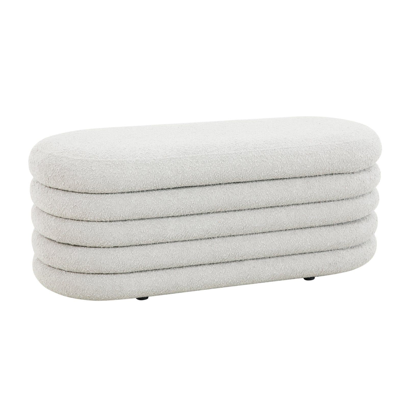 SVITA Sitzbank BLOSSOM XL Weiß Boucle mit Stauraum - Bild 2
