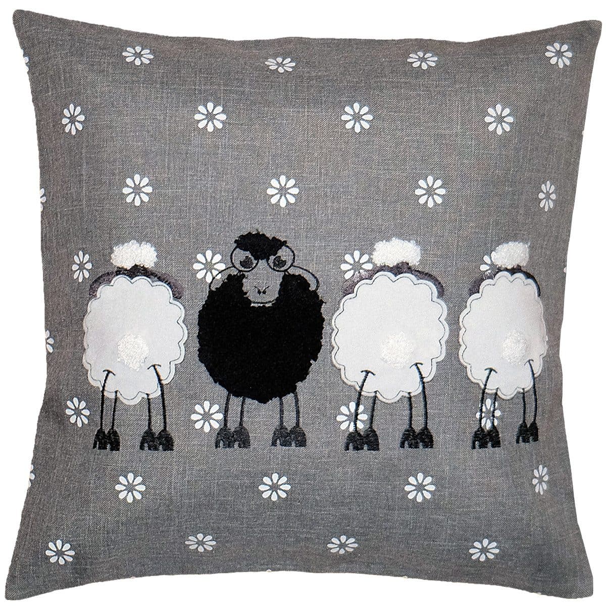 matches21 HOME & HOBBY Kissenbezug BRENDA 40x40 cm Schaf-Motiv Landhausstil - Bild 2
