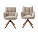 freiraum Armlehnstuhl Marilla 2er-Set drehbar beige Chenille Bild 2