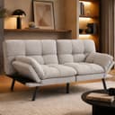 Makika Schlafsofa 3-Sitzer Schlafcouch Paul Grau Verstellbar Bild 2