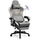 GTPLAYER Gaming-Stuhl Grau mit Bluetooth-Lautsprechern und Fußstütze Bild 2