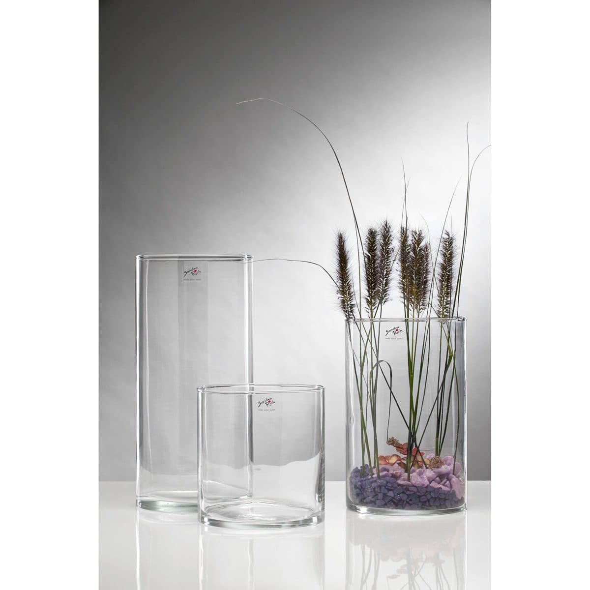 Sandra Rich Dekovase Glas Zylinder Transparent