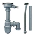 Stabilo Sanitär Siphon 1 1/2 Zoll Grau Edelstahl mit Geräteanschluss Bild 2