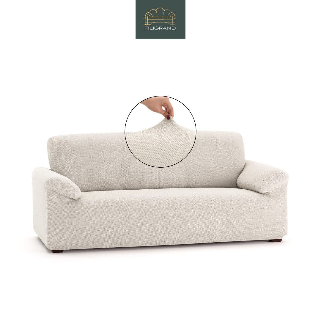 Belmarti Sofahusse Chenille Beige - Luxuriöser Sofabezug Made in Spain - Bild 2