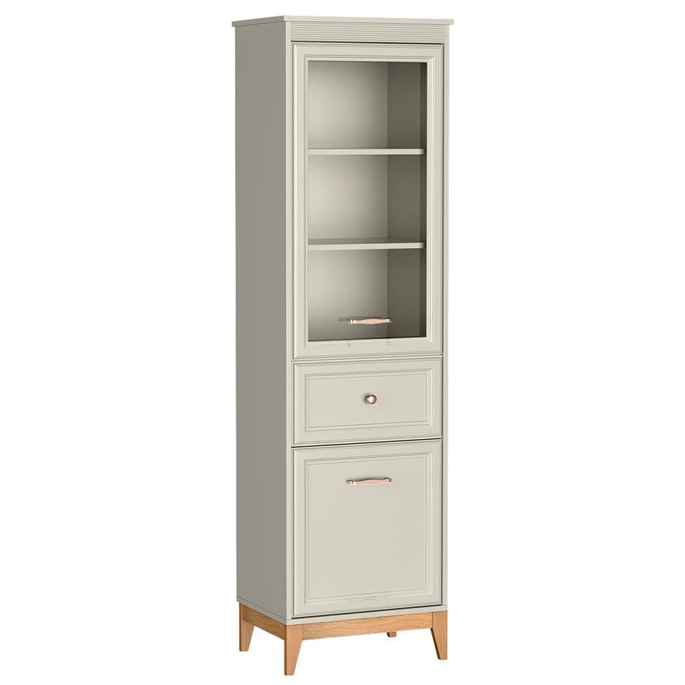 Lomadox Vitrine WILNA-161 Kaschmir mit Massivholzfüßen - Bild 2