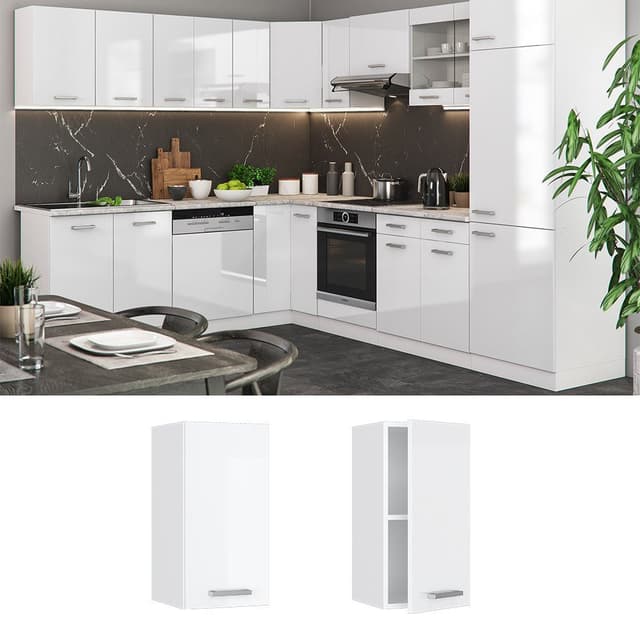 Vicco R-Line Hängeschrank Weiß Hochglanz - Eleganter Küchenschrank