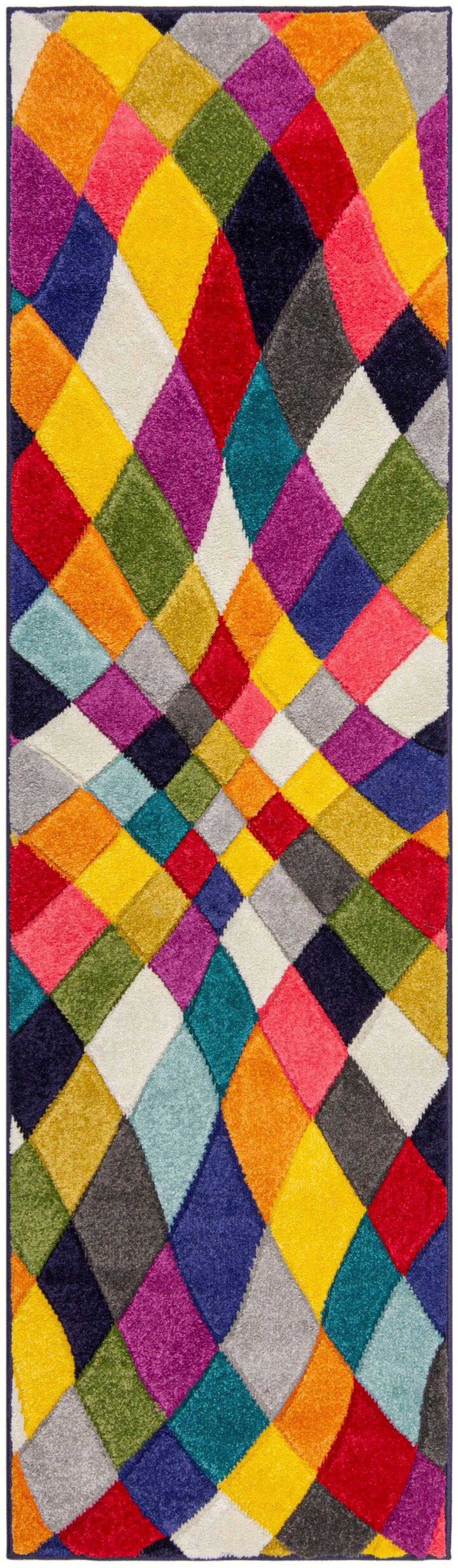 FLAIR RUGS Läufer Rhumba Bunt Rautenmuster Polypropylen - Bild 2