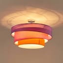 Lindby Deckenlampe Melia Violett/Pink/Orange Textil Ø56cm Bild 2