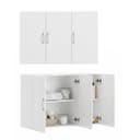 SoBuy Hängeschrank FRG231 Wandschrank Badezimmerschrank Küchenschrank Badschrank mit 2/3 Türen, mit verstellbaren Ablagen Bild 2