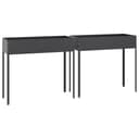vidaXL Blumentopf Pflanzkübel 2 Stk. Anthrazit Verzinkter Stahl Bild 2