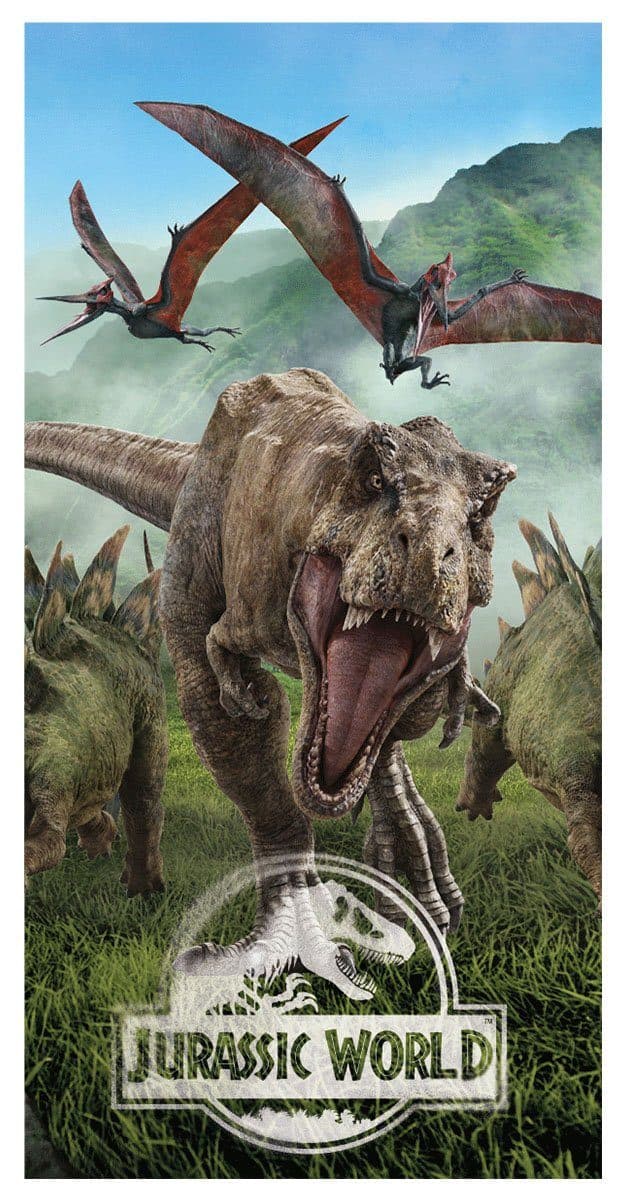 Jerry Fabrics Strandtuch Jurassic World T-Rex Frottee 100% Baumwolle