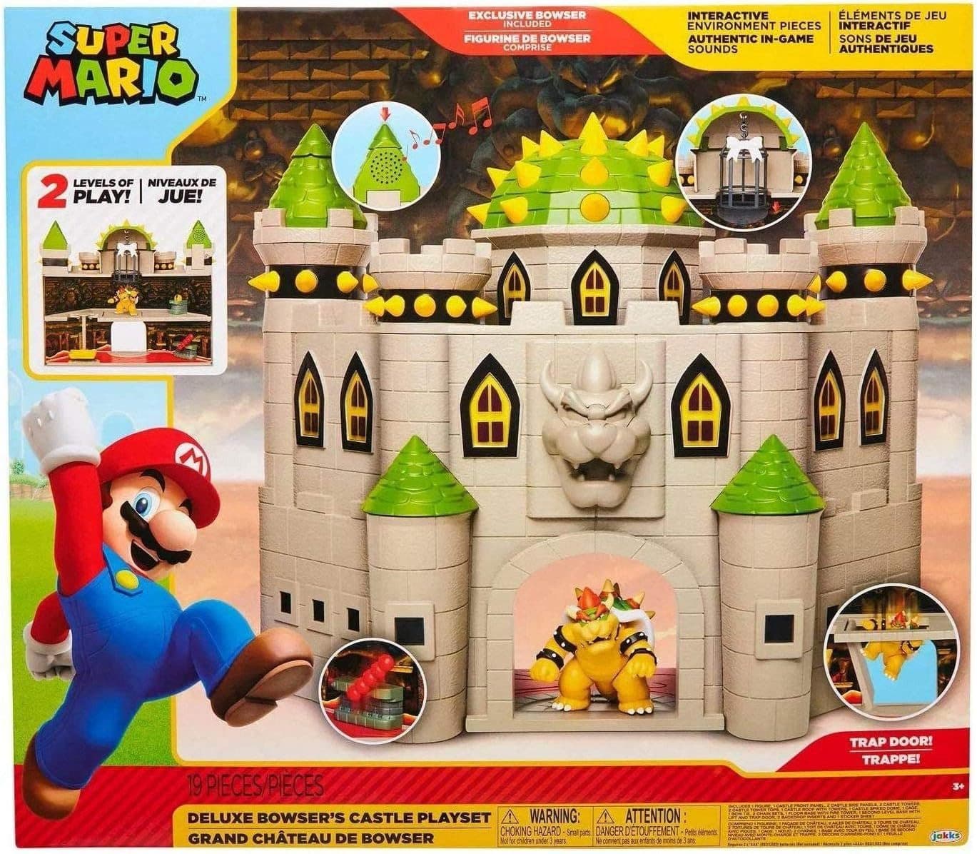 Nintendo Super Mario Bowser Schloss Castle Deluxe Spielset 6,5 cm - Bild 2