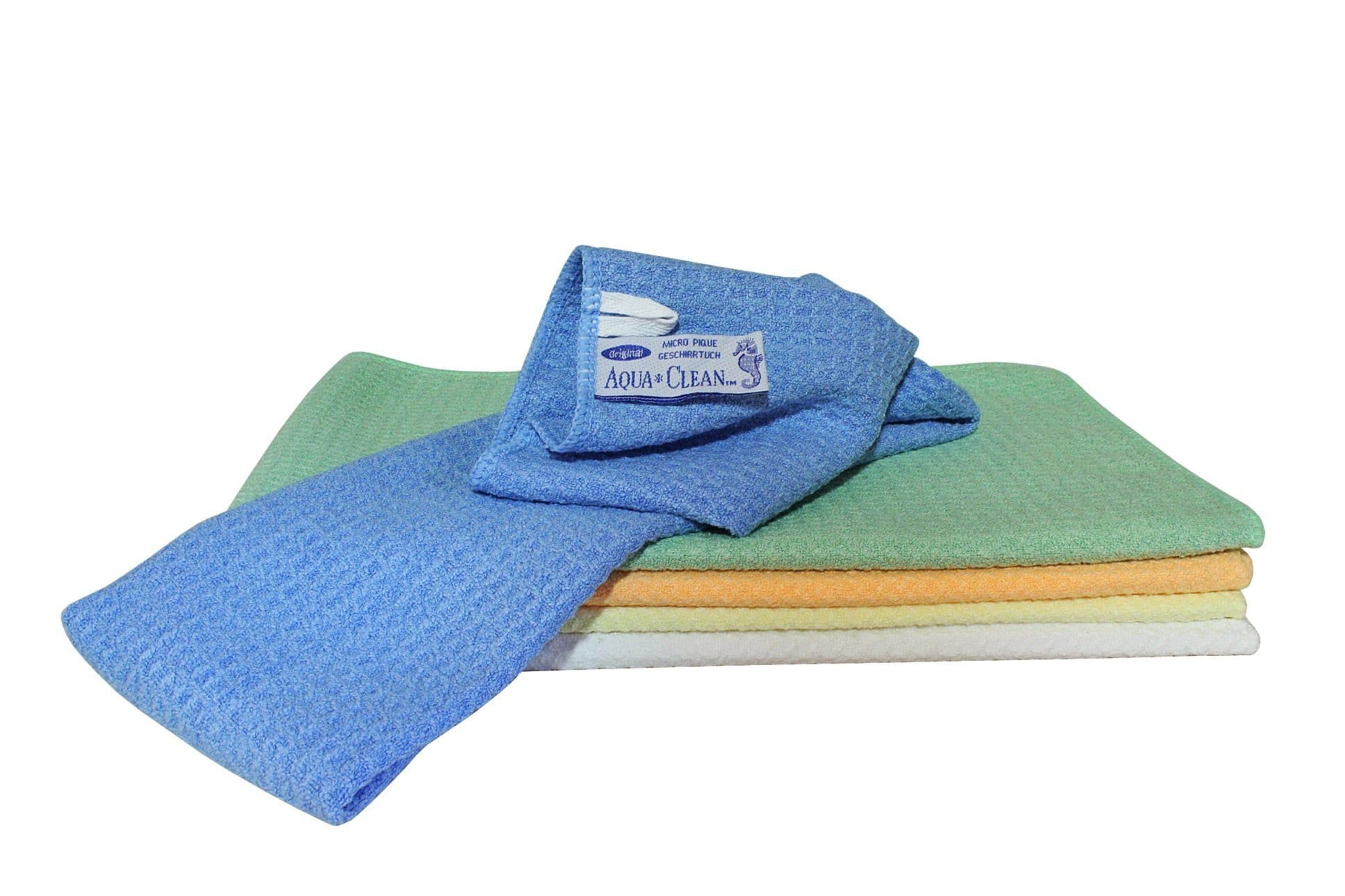 AQUA CLEAN Pique Microfaser Geschirrtuch 5er Set Bunt