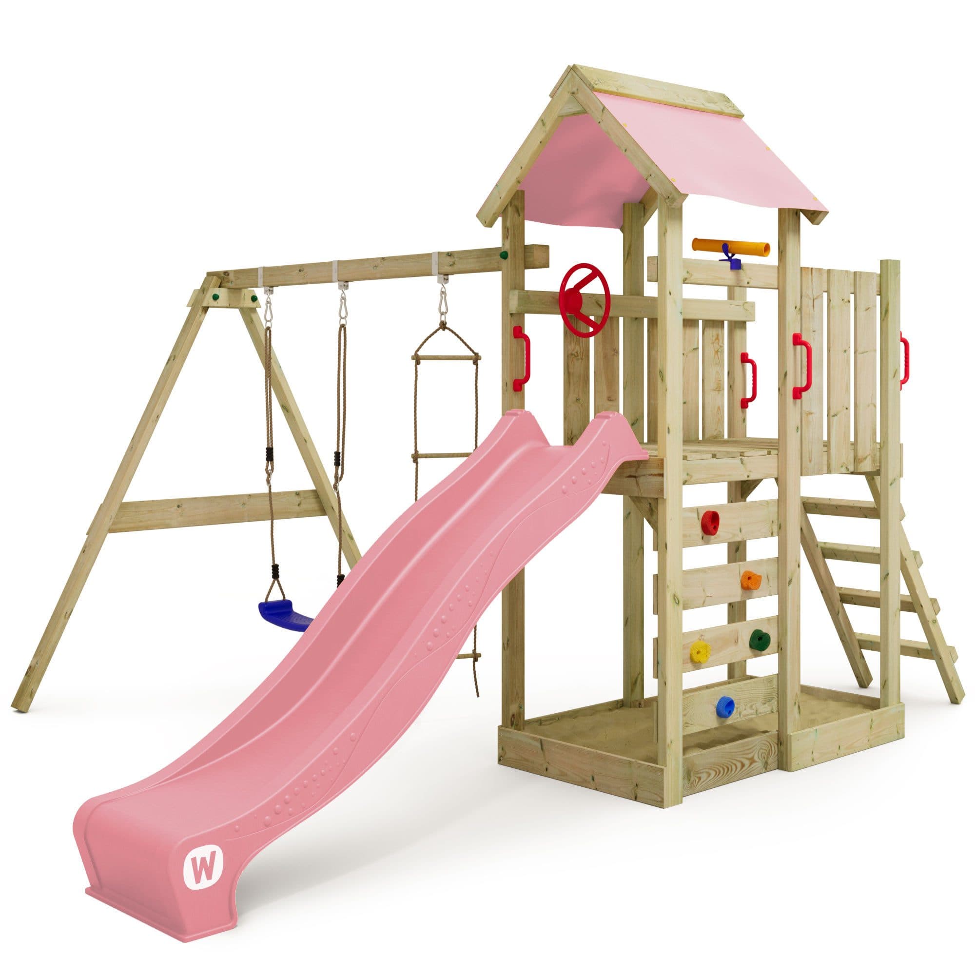 Wickey Spielturm MultiFlyer mit Schaukel, Rutsche & Sandkasten - Bild 2