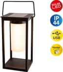 näve LED Solarleuchte Camping Schwarz mit USB-Ladefunktion Bild 2