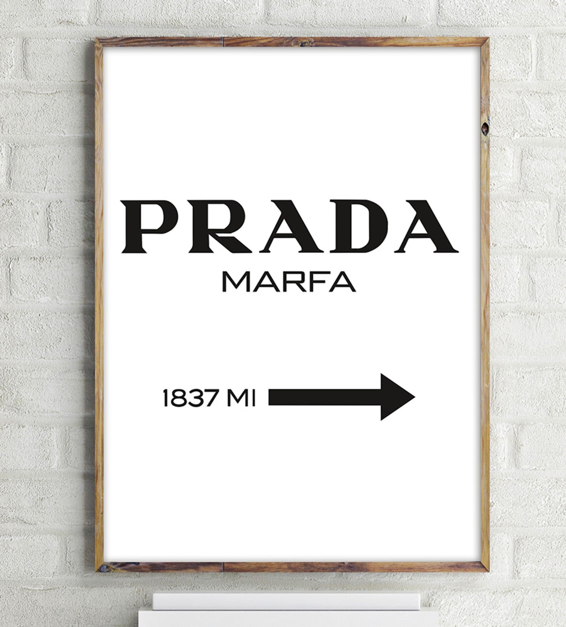 Close Up Poster Prada Marfa Kunstdruck Schwarz-Weiß 30x40 cm - Bild 2