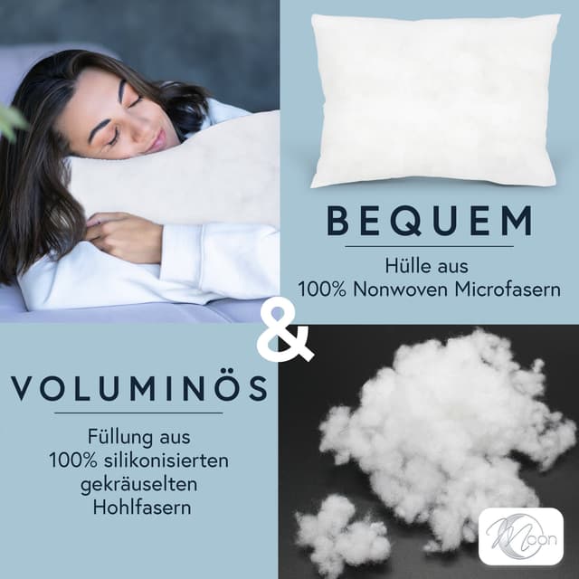 MOON Heimtextilien Sofakissen 4er Pack: Fest Gefüllte Polyester Füllkissen