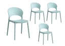 LC Garden Stapelstuhl Vini Kunststoff Anthrazit/Blau 4er Set Bild 2