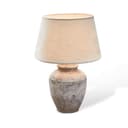 Mirabeau Tischleuchte Mosnay Beige/Antikgrau Keramik Leinen Bild 2
