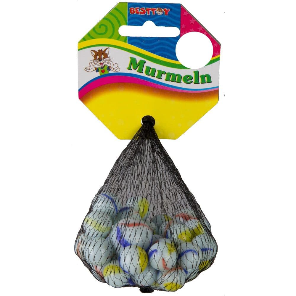 Besttoy Glasmurmeln weiß 41-teilig