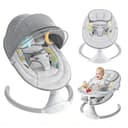 bioby Babyschaukel Elektrisch 5-Gang mit Bluetooth Musik und Esstisch Bild 2