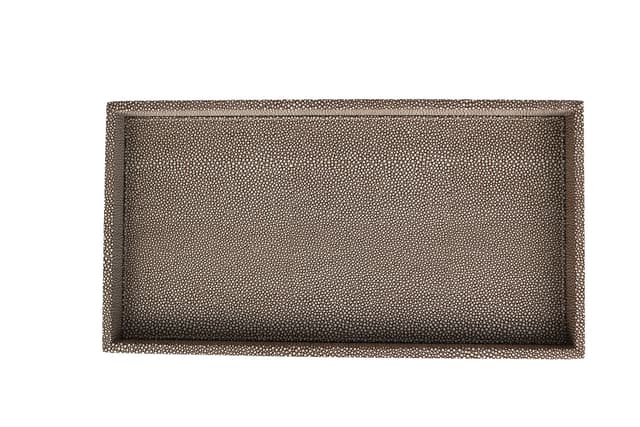 Signature Home Collection Kunstleder Dekotablett Rochenhaut Braun