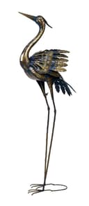 Geschenkestadl Deko Vogelreiher Metall Skulptur 112cm Bild 2