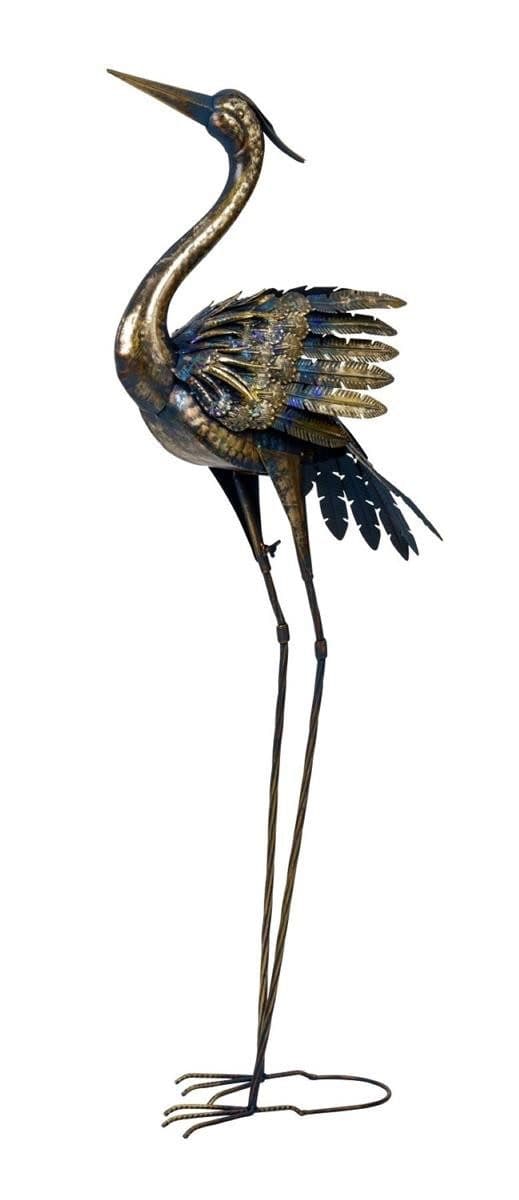 Geschenkestadl Deko Vogelreiher Metall Skulptur 112cm - Bild 2