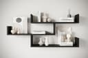 HOME AFFAIRE Wandregal Trio Schwarz Modernes Wandboard Bild 2