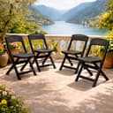 Progarden Gartenstuhl 4er Set Anthrazit UV-Beständig Wetterfest Bild 2
