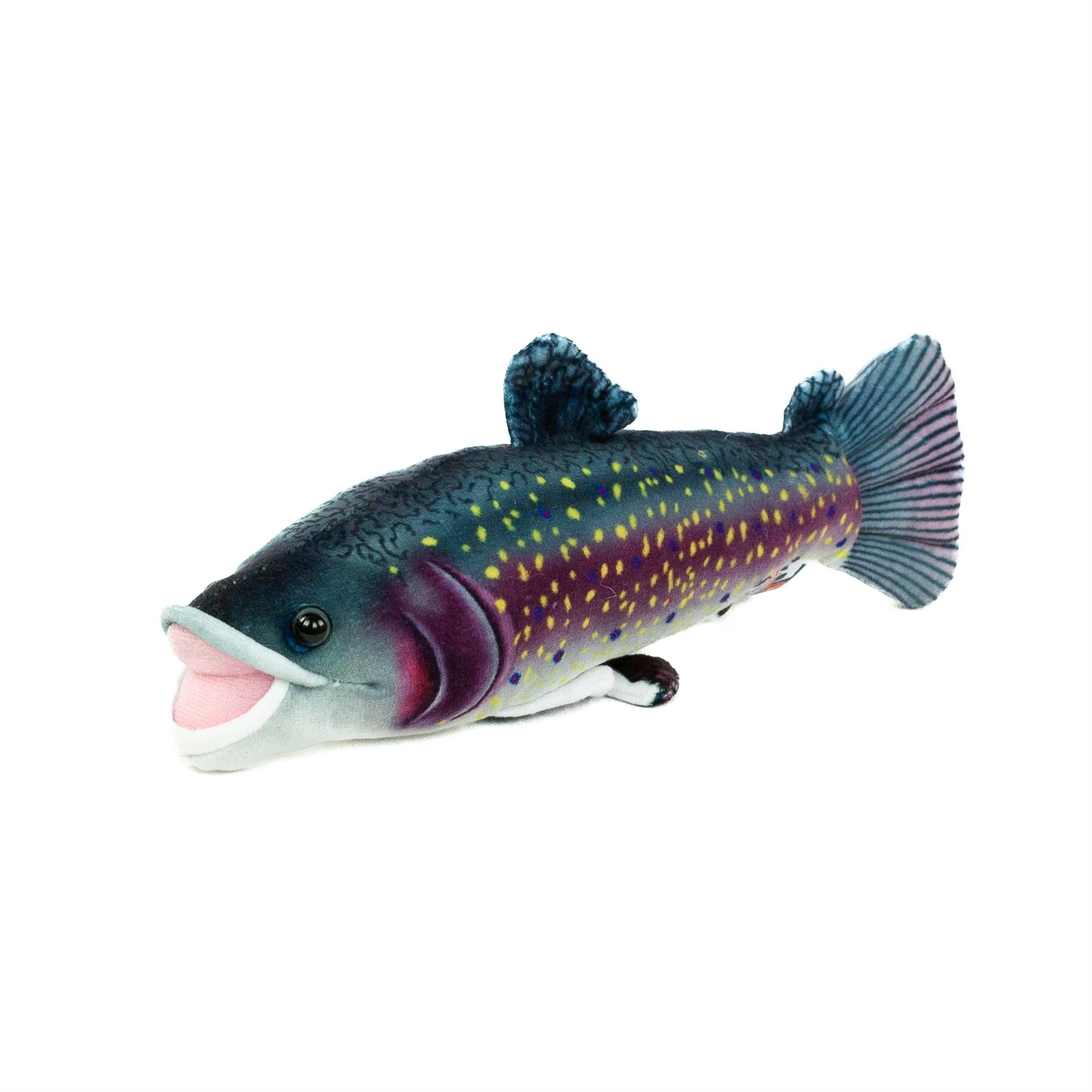 Teddys Rothenburg Plüschfisch Forelle Grau Rosa Grün 27 cm - Bild 2