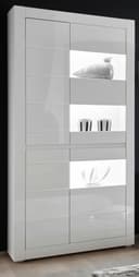 Furn.Design Stauraumvitrine Nobile Weiß Hochglanz Soft-Close Bild 2