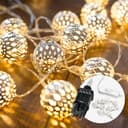 COZY HOME LED-Lichterkette Marokkanisch Silber 20 LEDs Warmweiß Timer Bild 2