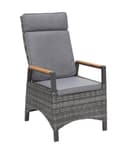 LC Garden Keramo Gartenstuhl verstellbar natur-grau mit Teak-Armlehne Bild 2