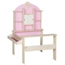 roba® Holz-Kaufladen mit Theke & Uhr Rosa/Weiß Bild 2