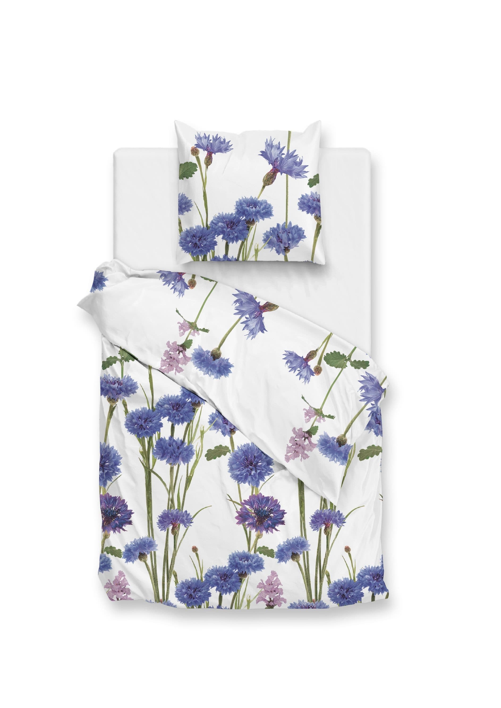 ZO HOME Bettwäsche Renforcé 2-teilig Blaue Kornblumen - Bild 2