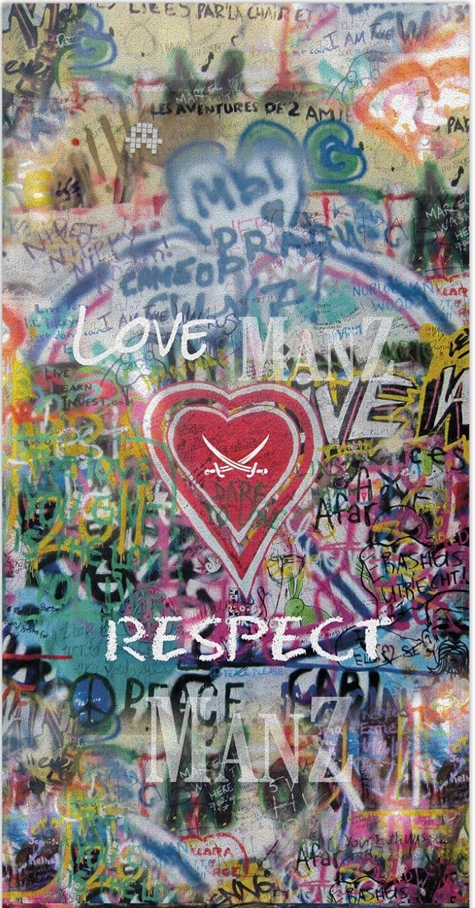 Sansibar Sylt Strandtuch Respect Bunt Velours - Bild 2