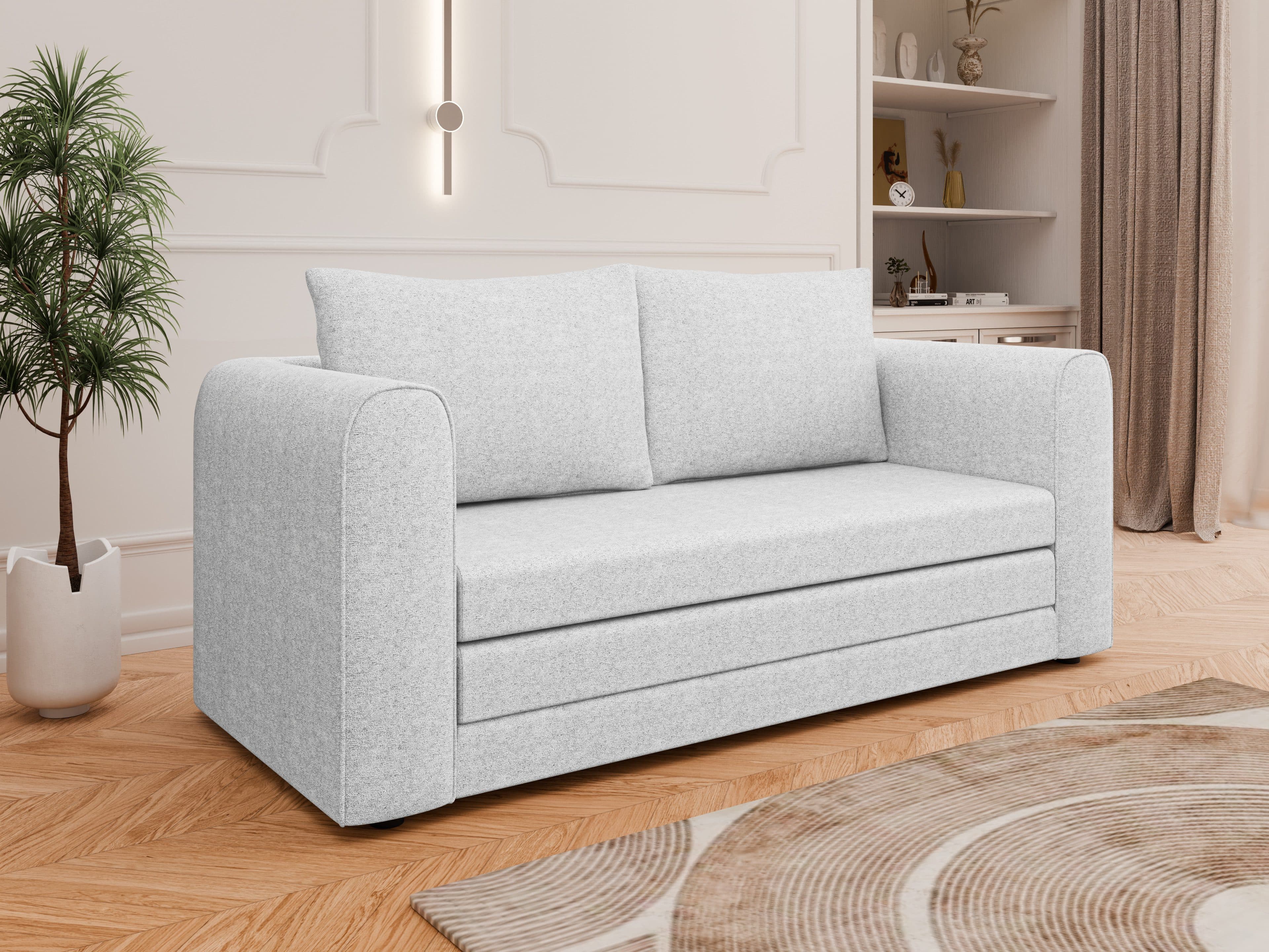Homesy Schlafsofa Arelis – 2-Sitzer Sofa mit Bettfunktion Grau - Bild 2
