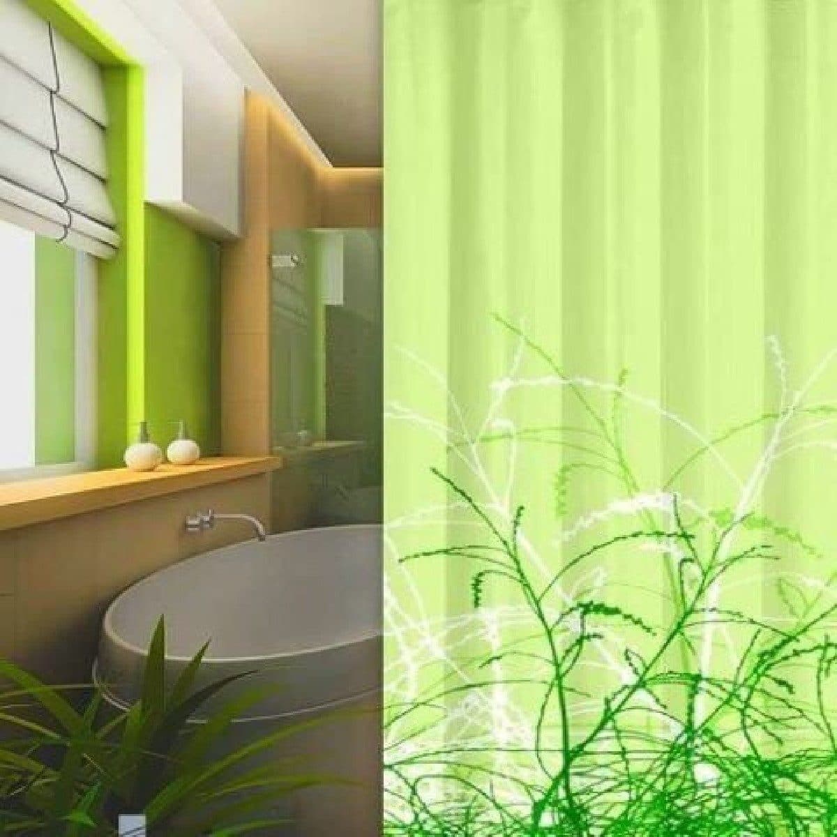 LikeKa Duschvorhang Grün Wasserdicht Anti-Schimmel Polyester