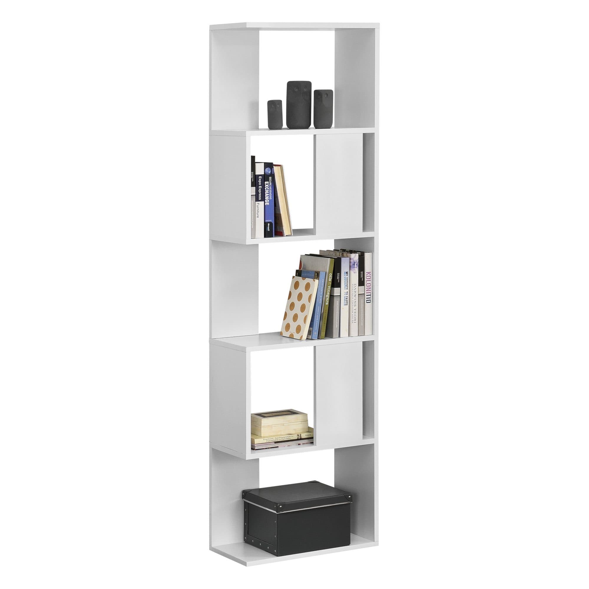 en.casa Bücherregal Aneby 5 Ablageflächen Weiß - Bild 2