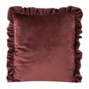 Eurofirany Kissenbezug Velvet mit Rüsche Rot Bild 2