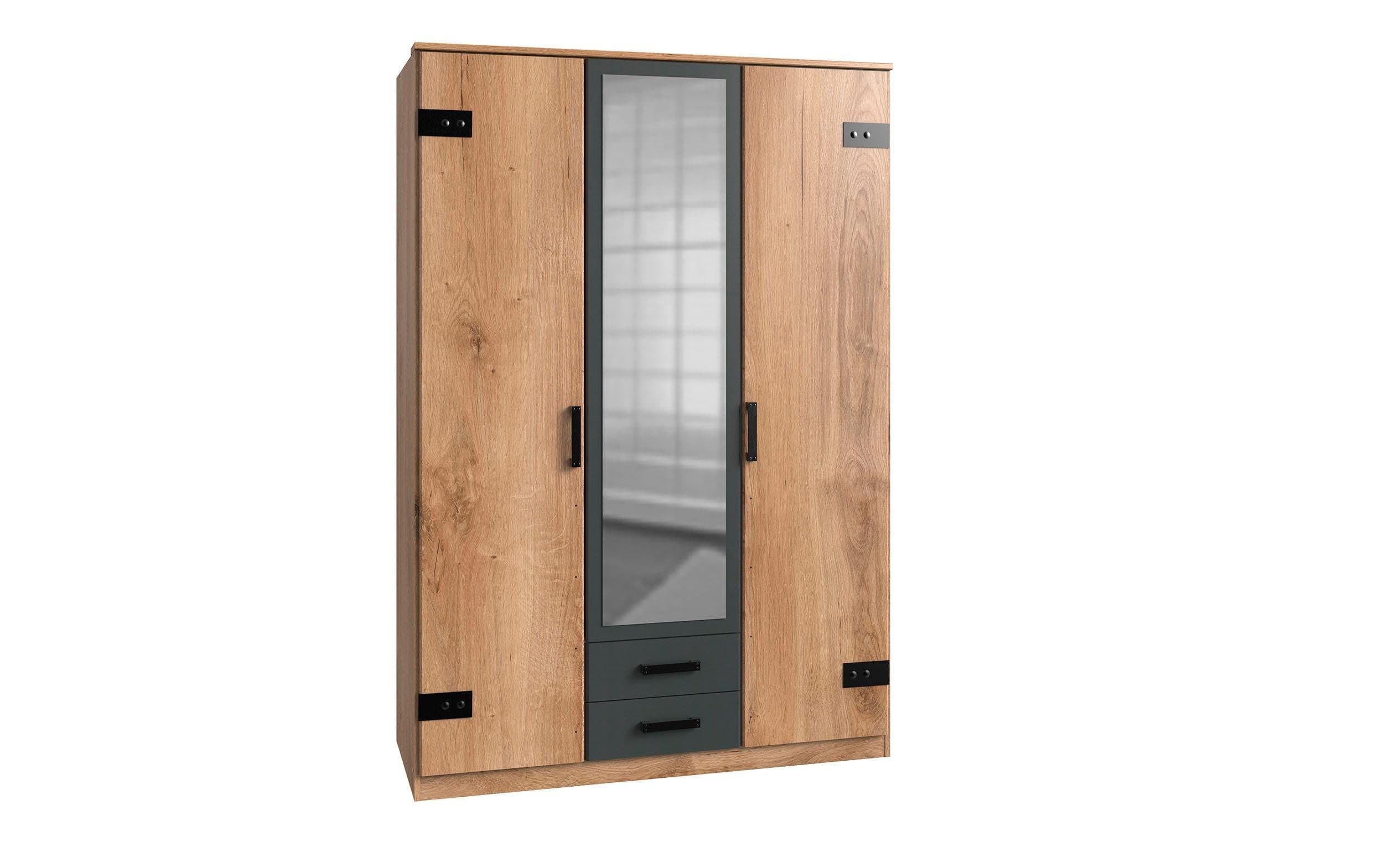 Wimex Liverpool Kleiderschrank 3-türig mit Spiegel Industrial Design - Bild 2